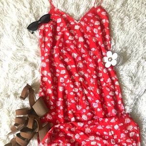 Red Floral Dress